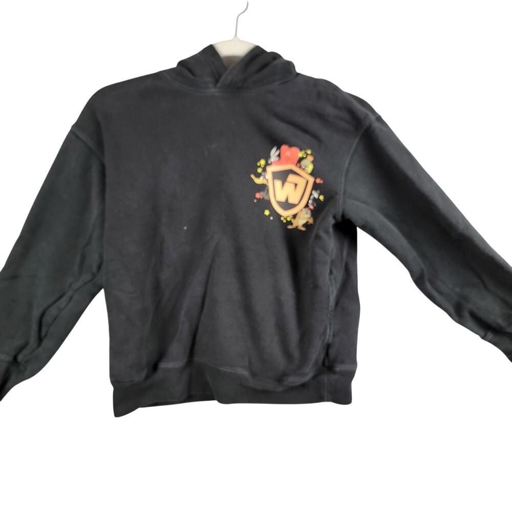 Uniqlo UT x Warner Bros Looney Tunes Kids Hoodie Size 11-12 Black Preowned (44)